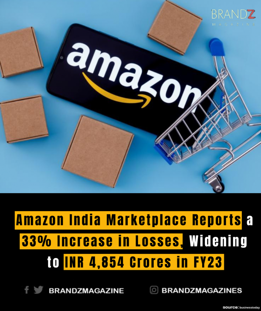 Amazon India Marketplace Reports a 33% Increase in Losses, Widening to INR 4,854 Crores in FY23