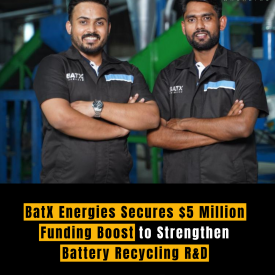 BatX Energies Secures $5 Million Funding Boost to Strengthen Battery Recycling R&D