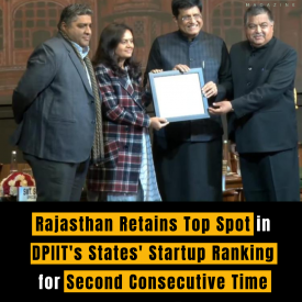 Rajasthan Retains Top Spot in DPIIT's States' Startup Ranking for Second Consecutive Time