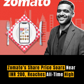 Zomato's Share Price Soars Near INR 200, Reaches All-Time High