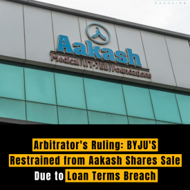 Arbitrator's Ruling: BYJU'S Restrained from Aakash Shares Sale Due to Loan Terms Breach