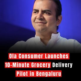 Ola Consumer Launches 10-Minute Grocery Delivery Pilot in Bengaluru