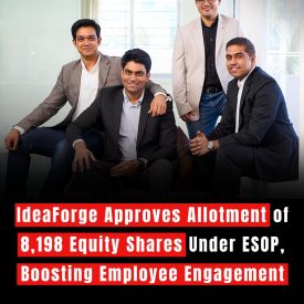 IdeaForge Approves Allotment of 8,198 Equity Shares Under ESOP, Boosting Employee Engagement