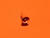 orange announcement speaker