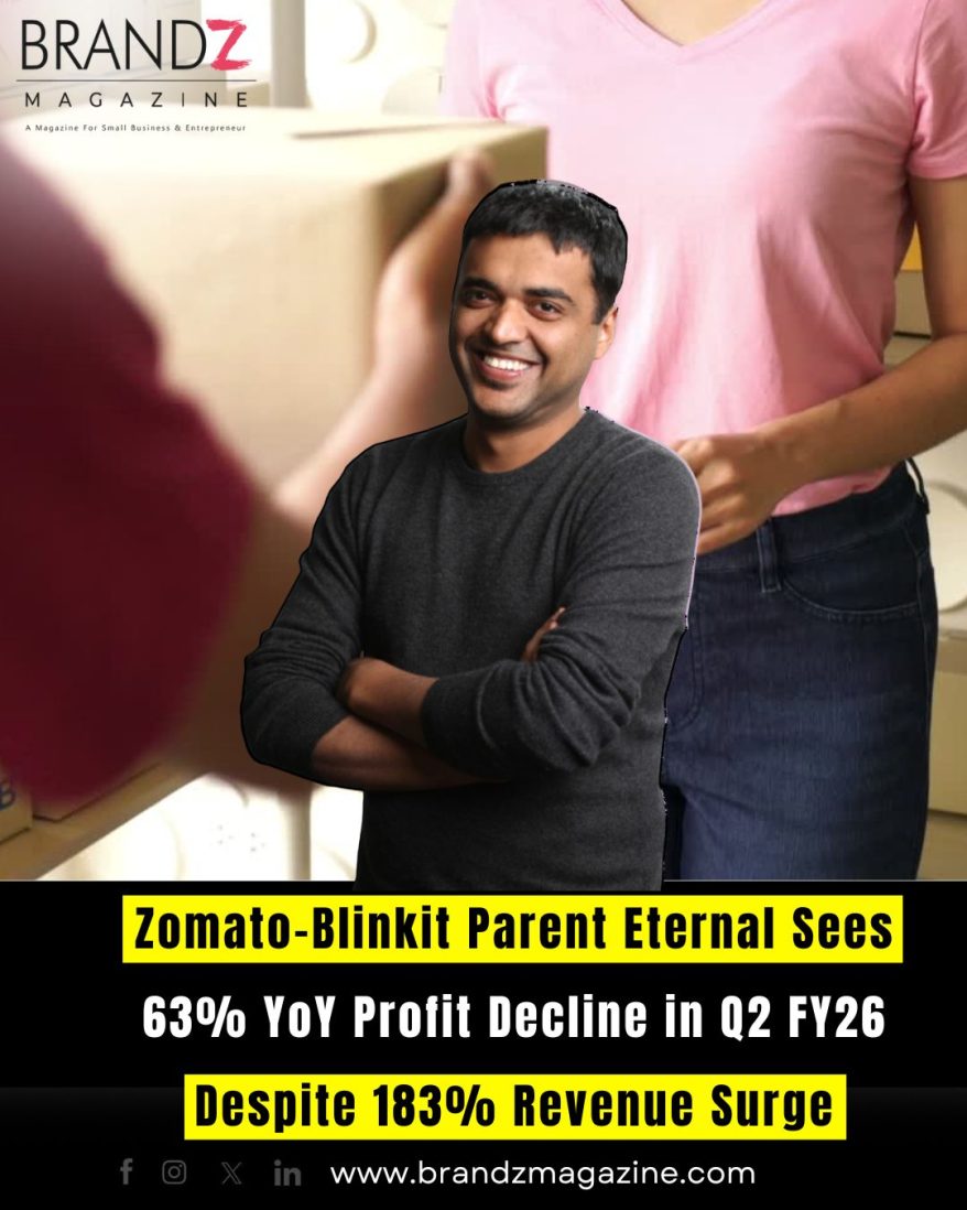 Zomato-Blinkit Parent Eternal Sees 63% YoY Profit Decline in Q2 FY26 Despite 183% Revenue Surge
